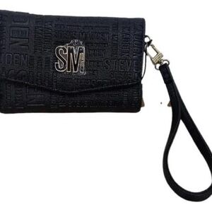 “NWT Steve Madden Black Wristlet- Brand New”